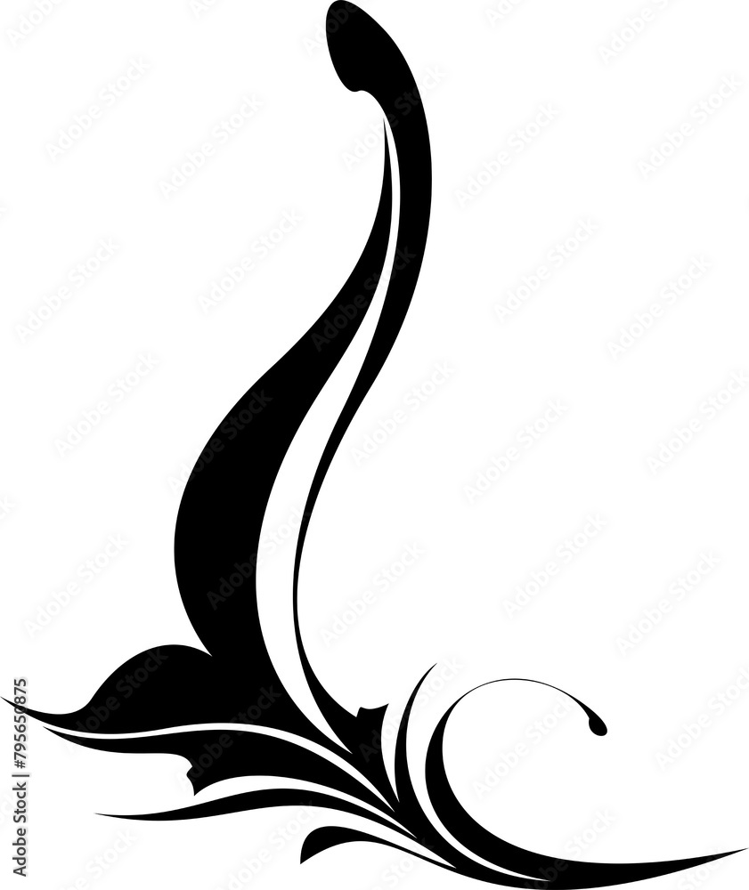 Fototapeta premium Arabesque vintage heraldic design element.