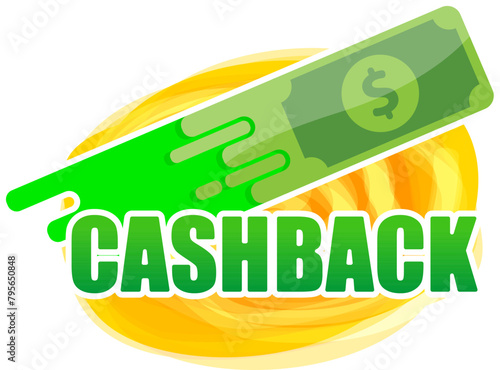 vector cash back icon with dollar isolated on white transparent background. cashback and money bonus refund label or logo