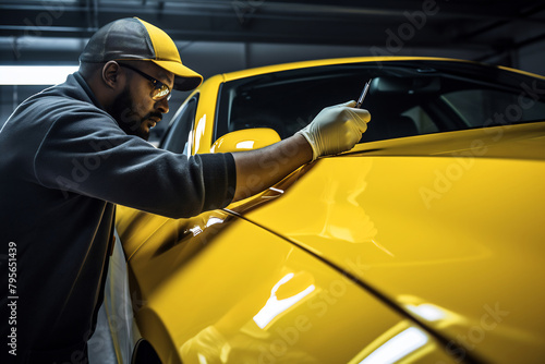 Precision Auto Painting: Technician at Work