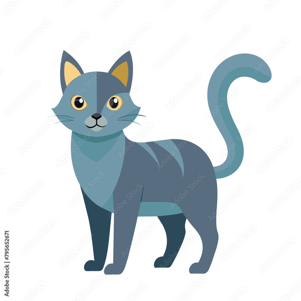 cute stripped cat art drawn on white background cute stripped cat art drawn on white background