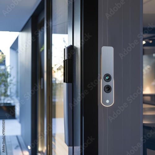 Personal security devices in this home are designed with cybernetic enhancements, integrating seamlessly into daily life for utmost safety
