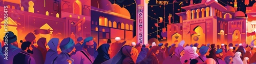 illustration with text to commemorate Day of Ashura photo