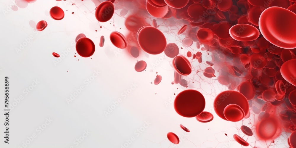 Blood cells wave on white background, leukocytes, erythrocytes, bloodstream. High quality photo. Blood cells wave on white background, leukocytes, erythrocytes, bloodstream. High quality photo.