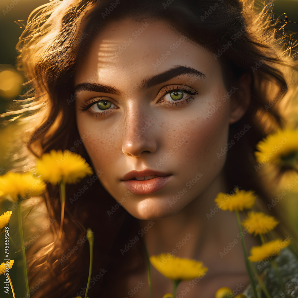 Serene Sunset Amidst Floral Splendor Serene Sunset Amidst Floral Splendor