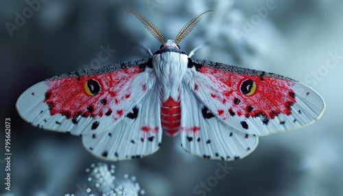 moth, minsmere crimson underwing, catocala coniuncta , isolated on white background photo