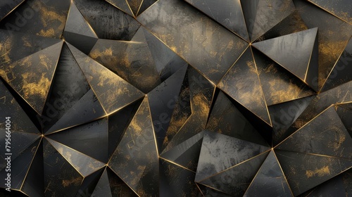Wallpaper Mural luxurious abstract geometric background in black and gold elegant graphic design Torontodigital.ca