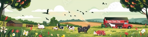 illustration with text to commemorate Open Farm Day