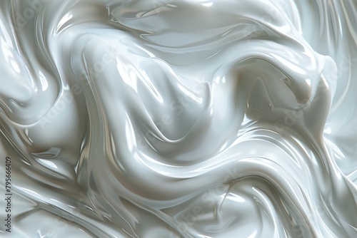 White cream waves background. Beautiful close up macro image for mockups, templates and patterns. 