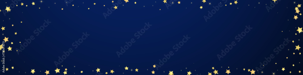 Fototapeta premium Magic stars vector overlay. Gold stars scattered