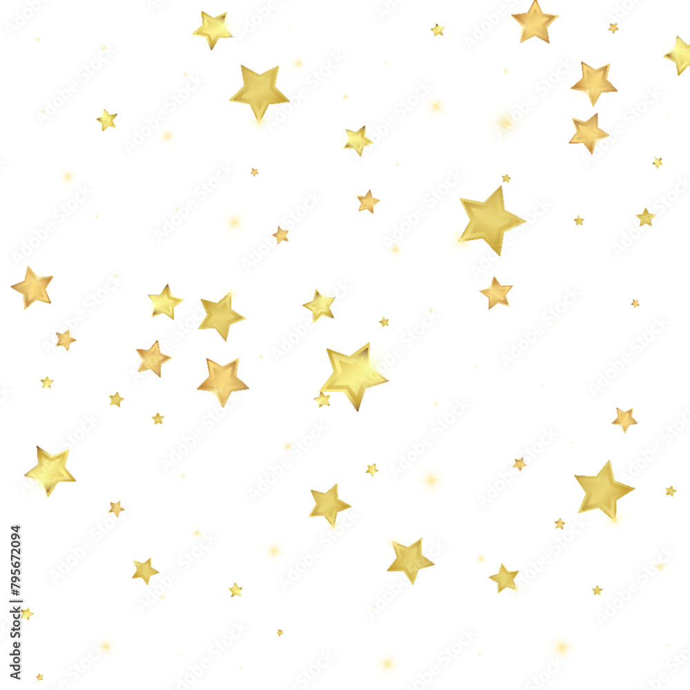 Magic stars vector overlay.  Gold stars scattered