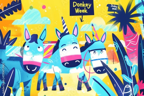 illustration with text to commemorate Donkey Week photo
