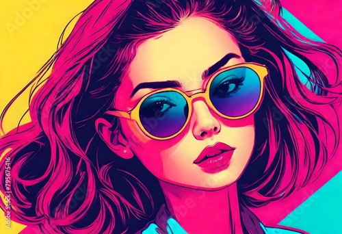 girl in sunglasses with lips 