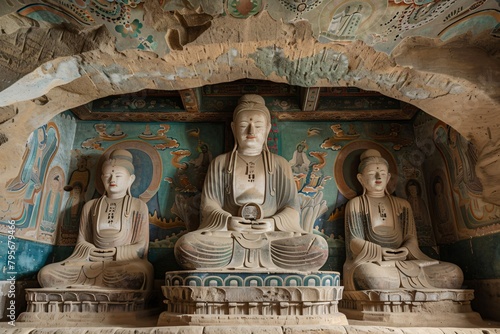 The Mogao Grottoes of Dunhuang Stone Statues photo
