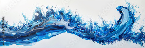 Sapphire Symphony A Breathtaking View of Azure Blue Oil Wave Seamlessly Merging Transparency with Crystal Clarity in HD Glory
