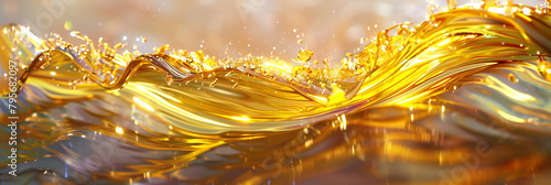 Sunlit Symphony A Roll of Golden Yellow Paint, Gleaming with Crystal-Clear Shine in Stunning HD.