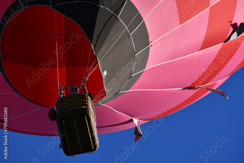 Pink Hot Air Balloon Blue Sky