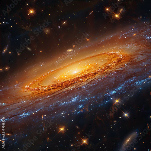 Whirls of Stardust Capturing a Spiral Galaxy