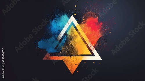 Abstract backdrop of triangle shapes. Modern concept presents a geometric pattern.