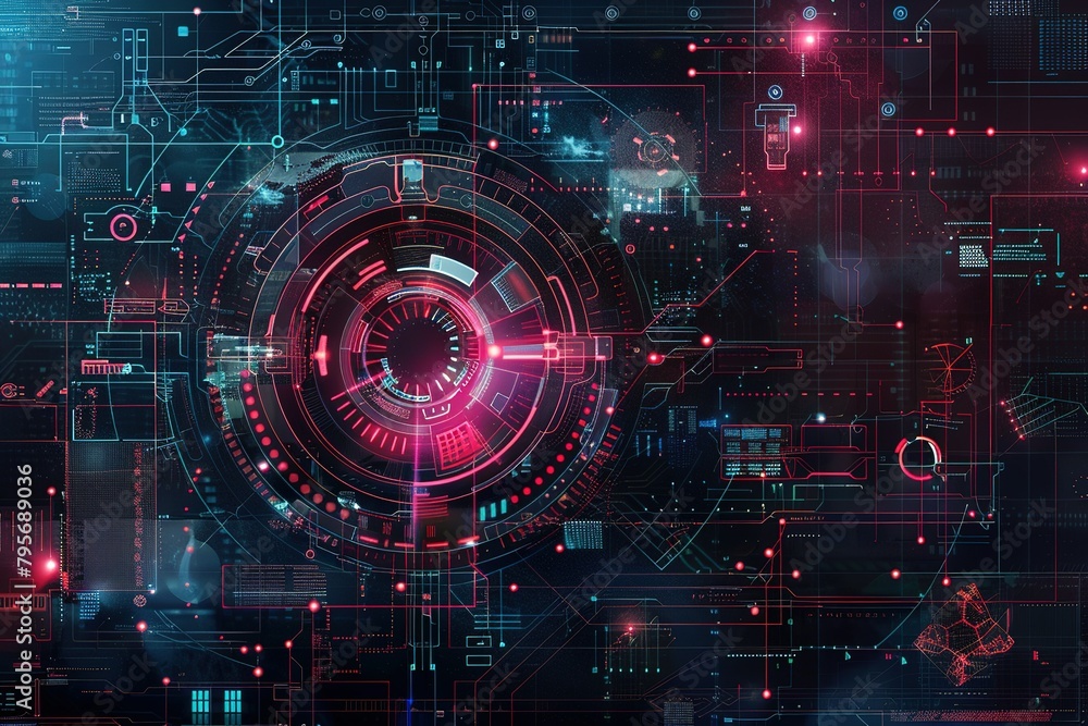 Virtual interface background . Mixed media Virtual interface background . Mixed media