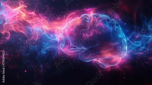 Abstract brain intelligence concept