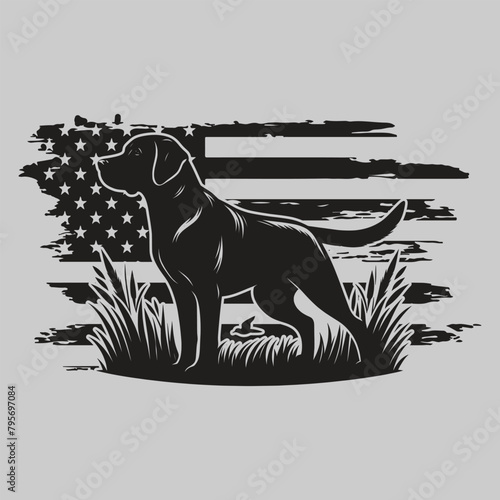Us Hunting Dog vector Silhouette file, Vector silhouette of hunting, Best Father’s Day Hunting Dog Gifts for Dad