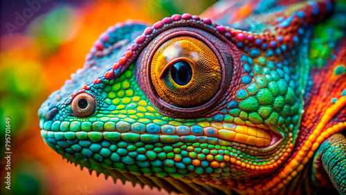 Close-up portrait of a chameleon