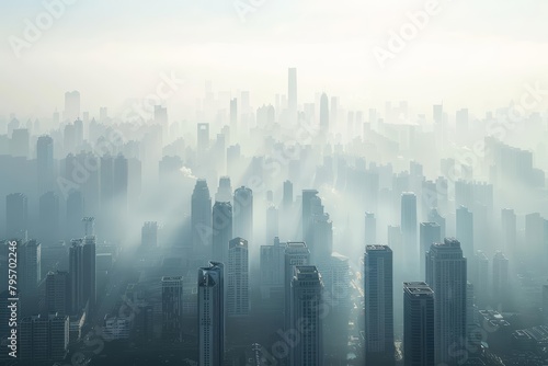 City skylines  once shrouded in smog  stand clear and majestic  revealing the beauty of architecture bathed in clean  unfiltered sunlight