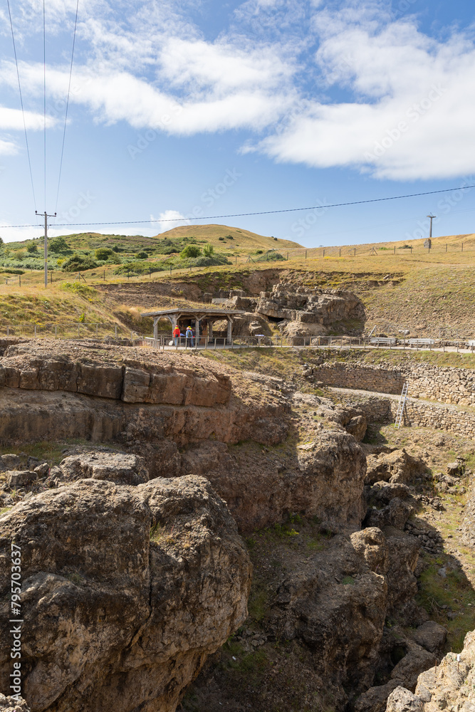 View at the top of the Great Orme Mines in North Wales, a Bronze Age copper mine near Llandudno. 