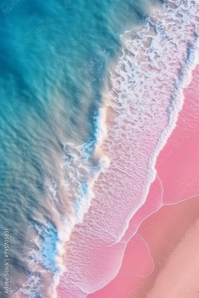 Aerial view of beach and ocean