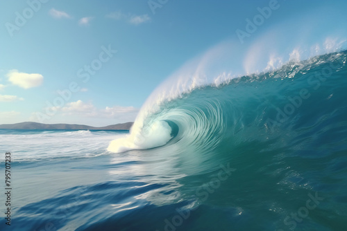 Big wave in the ocean, great for surfing © Canvas Alchemy