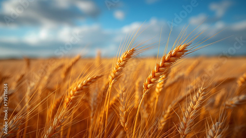9. Golden Harvest  Fields of golden wheat sway in the warm summer breeze  ready for harvest  while farmers work tirelessly to gather the bounty of the season  their efforts ensurin
