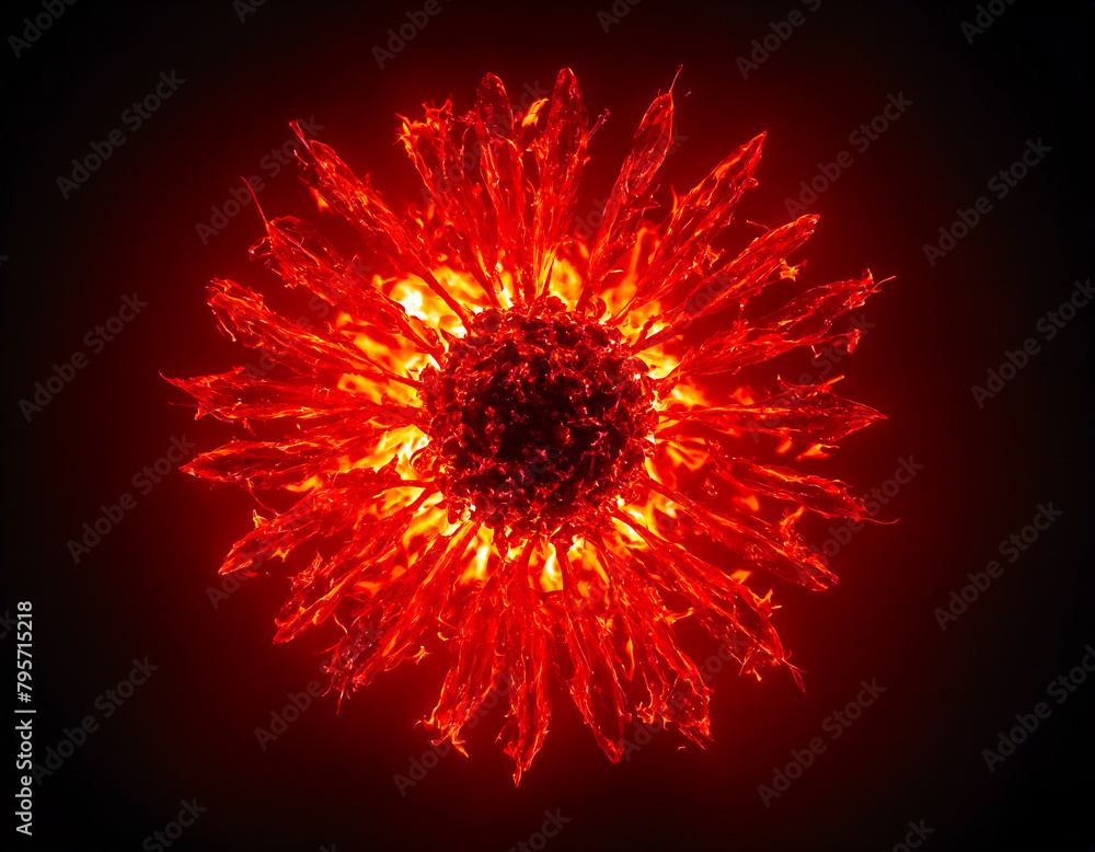 Volumetric image of the X virus. Volumetric image of the X virus.