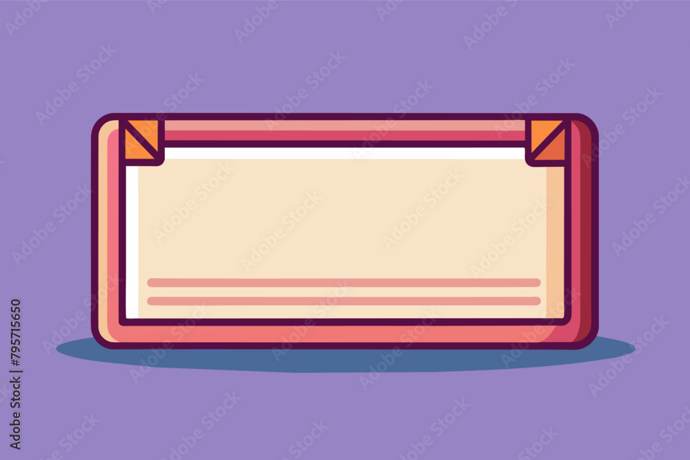 A cartoon illustration of a blank pink eraser with a cream-colored rubber center, placed on a purple background. A cartoon illustration of a blank pink eraser with a cream-colored rubber center, placed on a purple background.