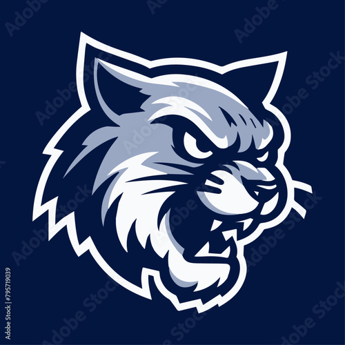 Aggressive Wildcat Vector Sports Mascot Logo: Fierce & Dynamic Emblem for Competitive Team Spirit