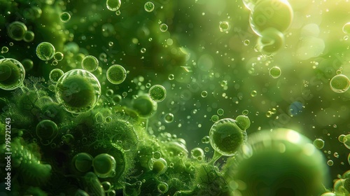 Show how sunlight is captured by chlorophyll molecules in cyanobacteria