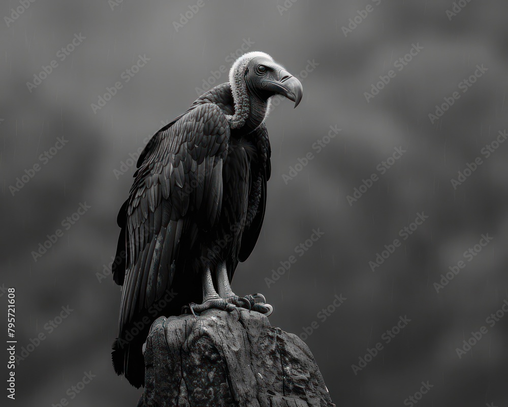 The stoic vulture, cleaning up carrion and preventing the spread of disease The stoic vulture, cleaning up carrion and preventing the spread of disease