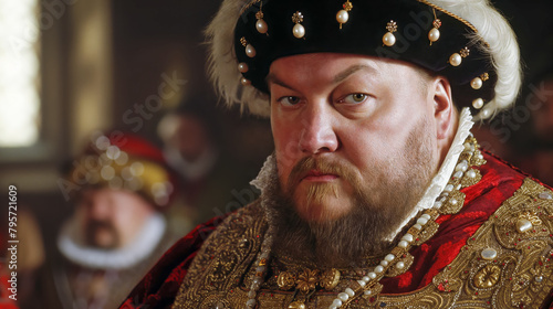 Portrait of Henry VIII Tudor, King of England in sixteenth century. photo