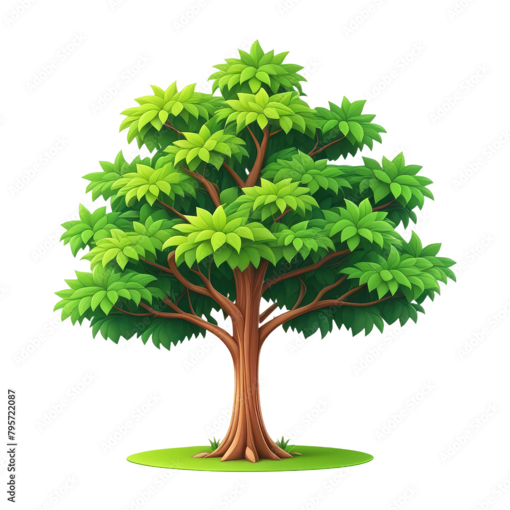 Fototapeta premium Illustration of trees isolated on white background 