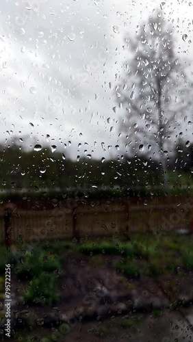 Wallpaper Mural Raindrops on the glass (5) Full HD 60 FPS Torontodigital.ca