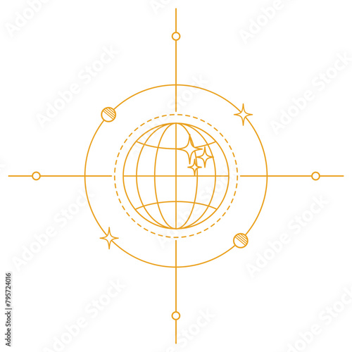 Minimalist Cosmic Vintage
