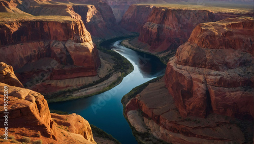 Canyon Colors, A Vibrant Landscape with Deep Canyons Carved by Time, Painted in the Rich Hues of the Earth.