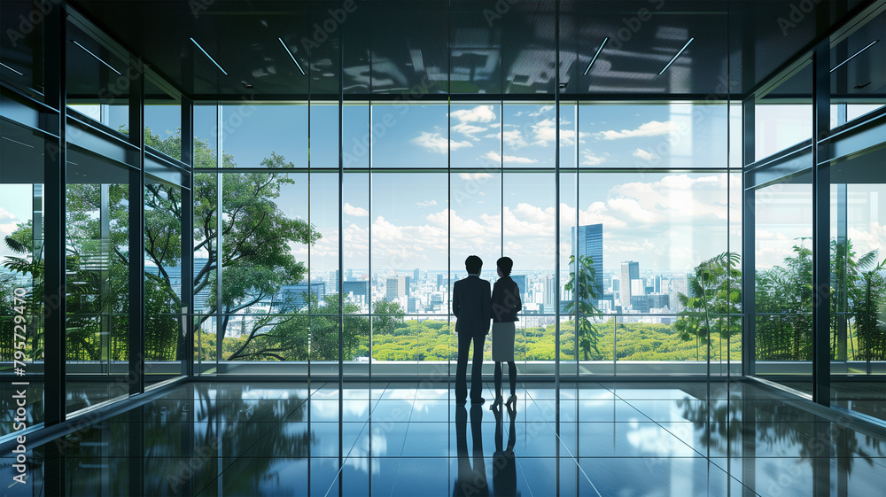 会社のロビーから見れる眺め 会社のロビーから見れる眺め