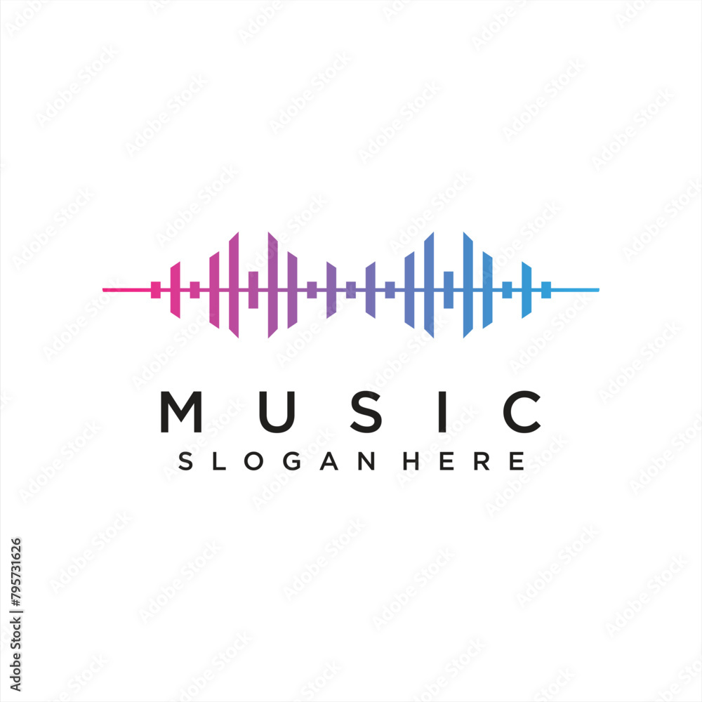 music player element. logo template electronic music, equalizer, store, dj, nightclub and others music player element. logo template electronic music, equalizer, store, dj, nightclub and others