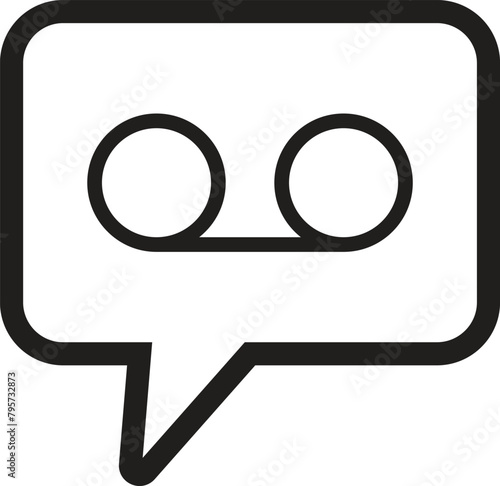 Voice message icon . Voicemail icon . Recording voice icon vector 