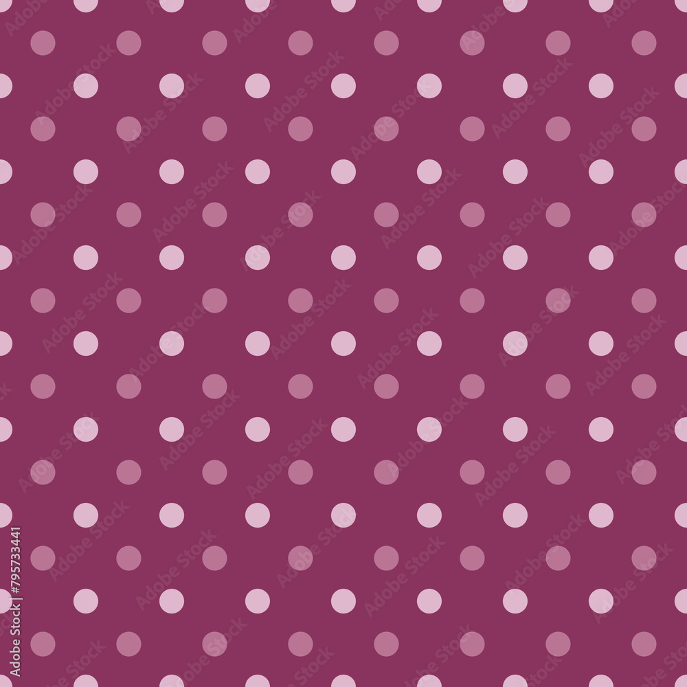 Simple, seamless pink polka dot background