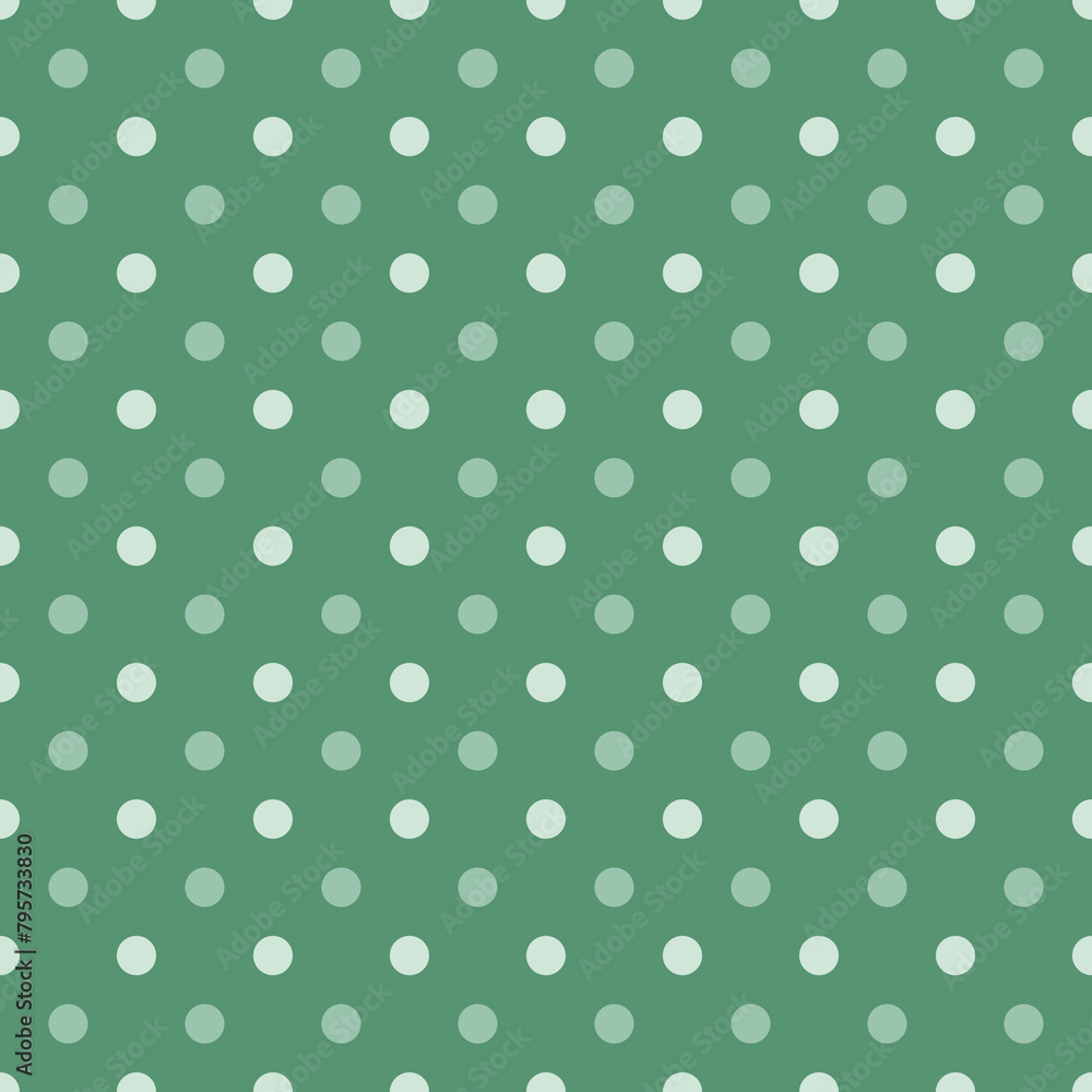 Simple, seamless green polka dot background