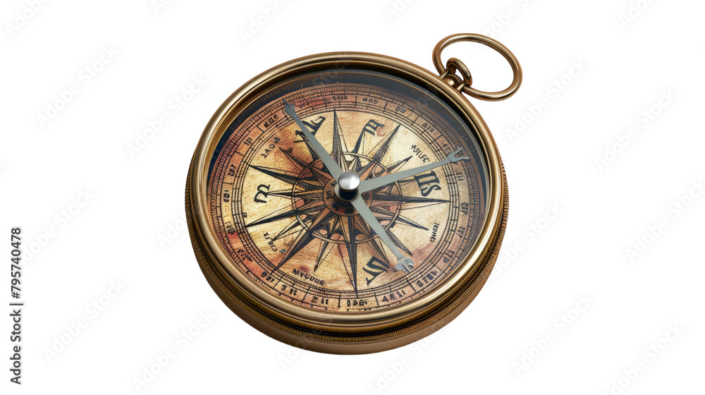 Compass on transparent background