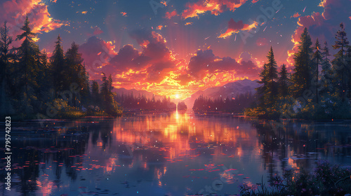sunset on the lake © Turja