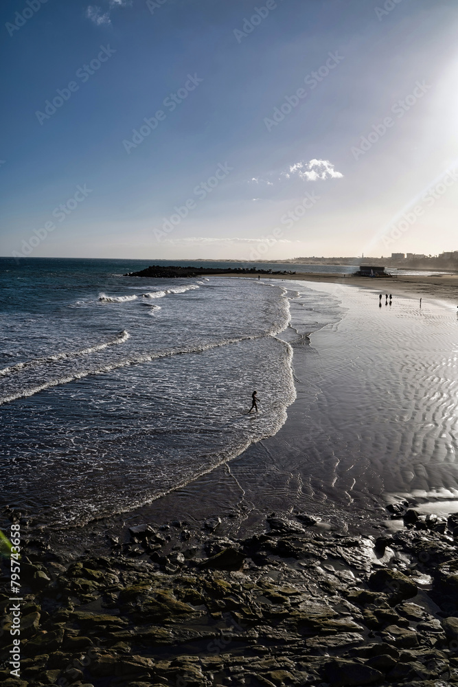 Bahia feliz beach view coastal side of Gran canaria, Spain