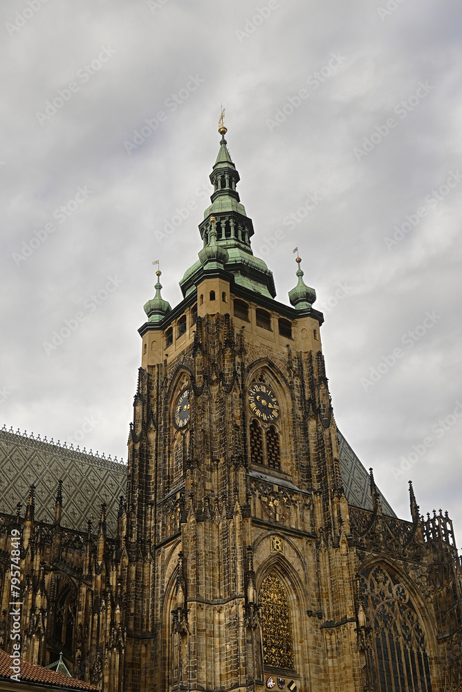 Prague Castle view from bottom to top. High quality photo
